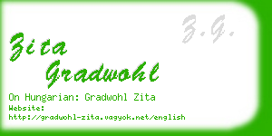 zita gradwohl business card